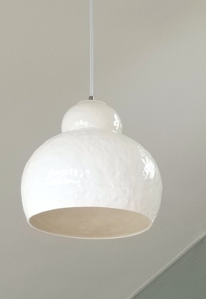 ceramic pendant light, large, white