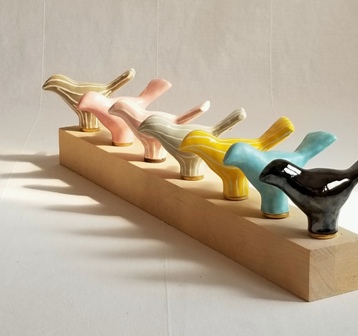 Bird finial flock